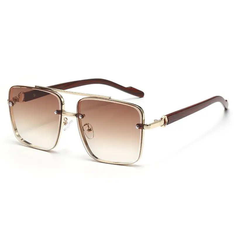 Men's Polarized Sunglasses Retro Brown Gold - Image 4