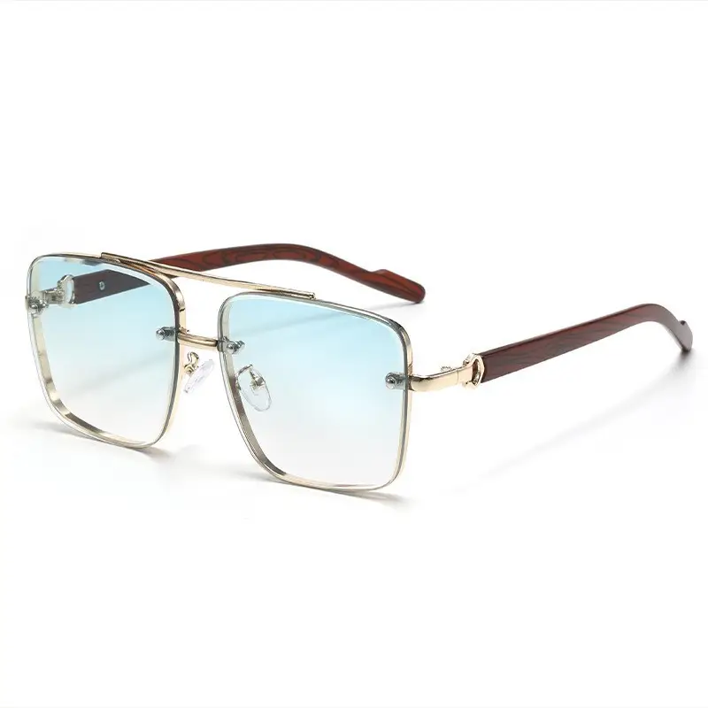 Men's Polarized Sunglasses Retro Brown Gold - Image 7