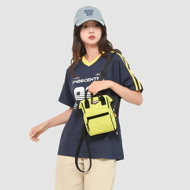 2025 Summer Lightweight Sports Crossbody Bag Black Yellow