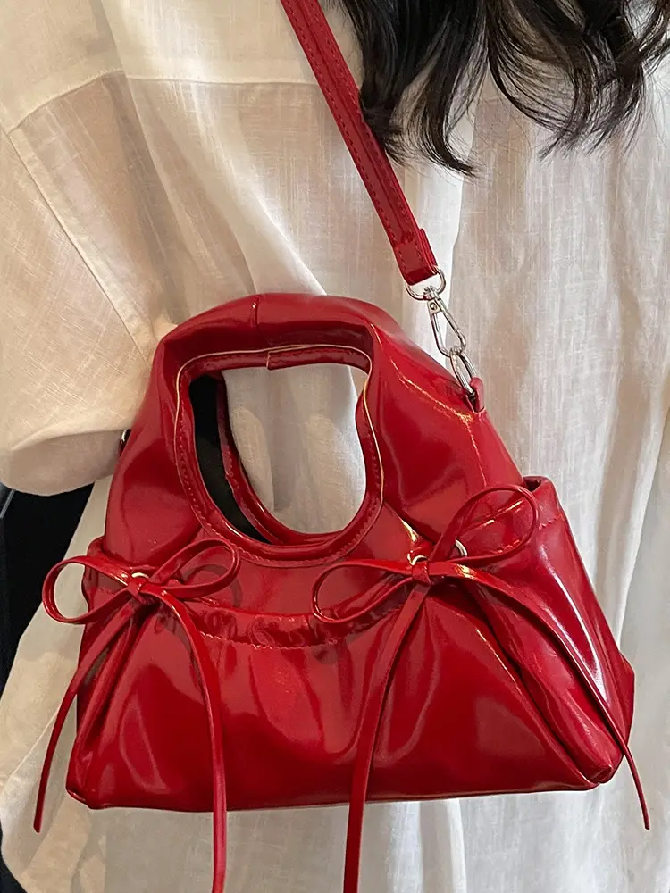 Pink Bow Shoulder Bag for Women 2025 - Image 7