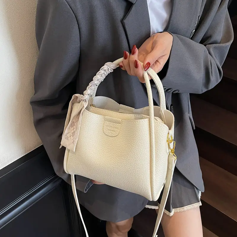 French Niche Beige Shoulder Bag Women 2025 - Image 8
