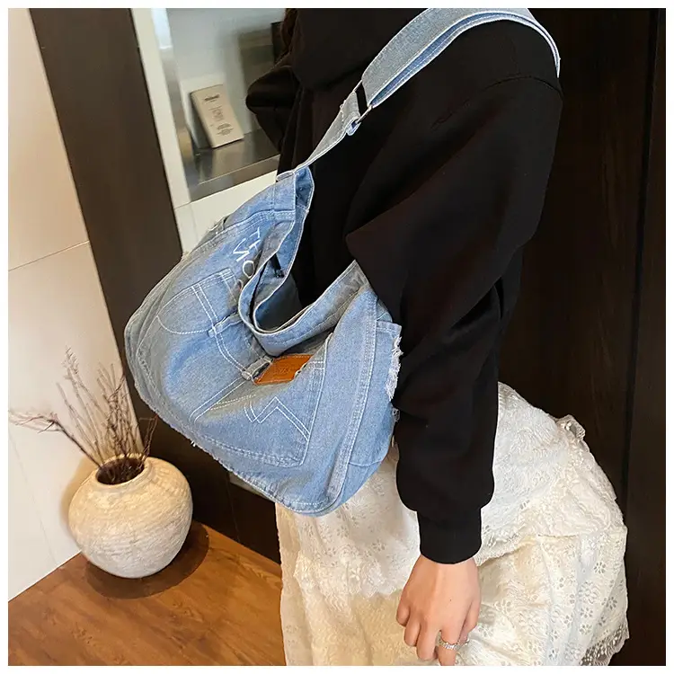 Women Denim Crossbody Bag Large Capacity Travel Ready — feature 21