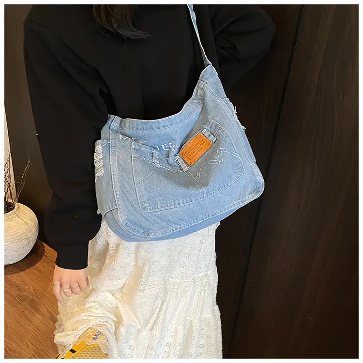 Women Denim Crossbody Bag Large Capacity Travel Ready — feature 22