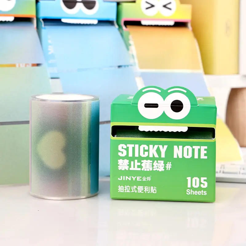Gradient Pull-Out Dopamine Sticky Notes, Transparent Frosted Pearlescent Material, High-Looking Sticky Notes That Can Be Peeled Off Without Leaving Traces
