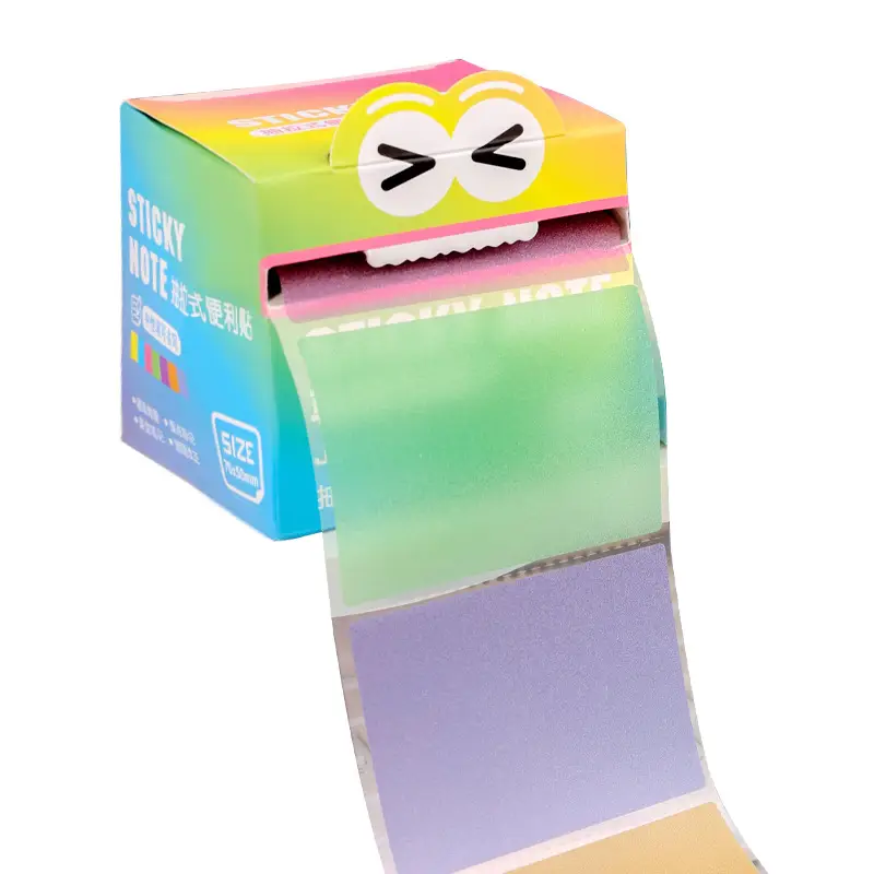 Gradient Pull-Out Dopamine Sticky Notes, Transparent Frosted Pearlescent Material, High-Looking Sticky Notes That Can Be Peeled Off Without Leaving Traces