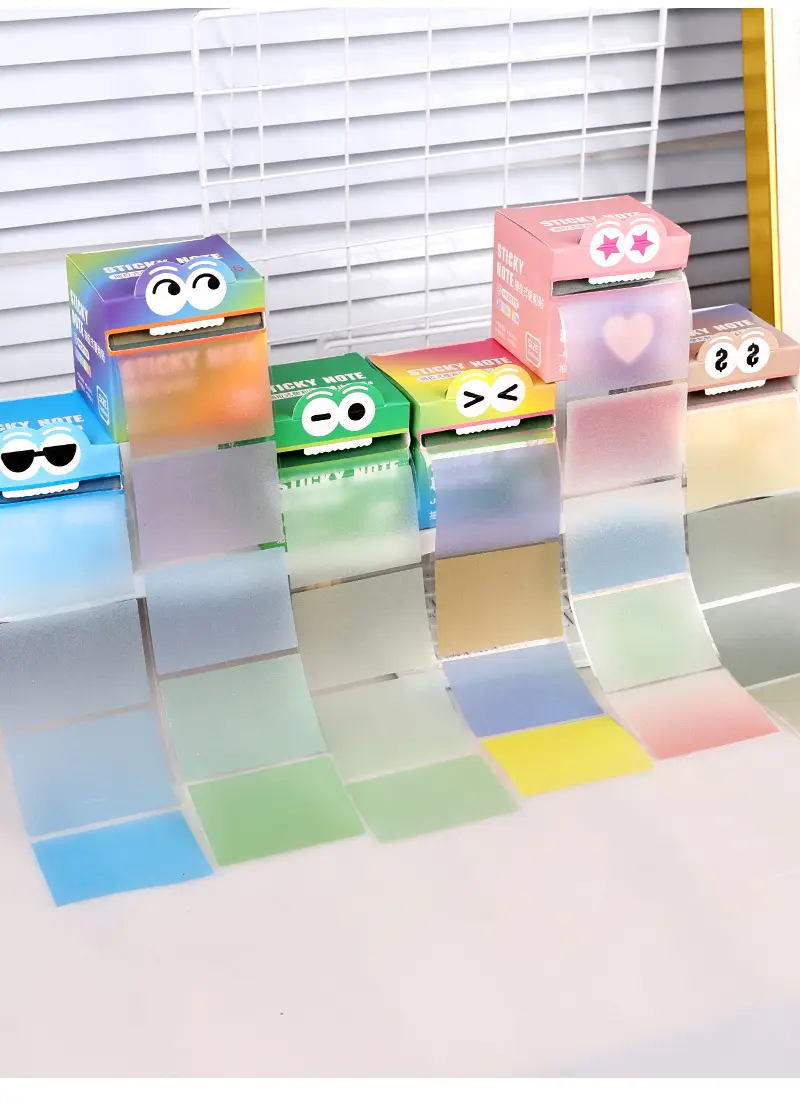 Gradient Pull-Out Dopamine Sticky Notes, Transparent Frosted Pearlescent Material, High-Looking Sticky Notes That Can Be Peeled Off Without Leaving Traces — feature 17