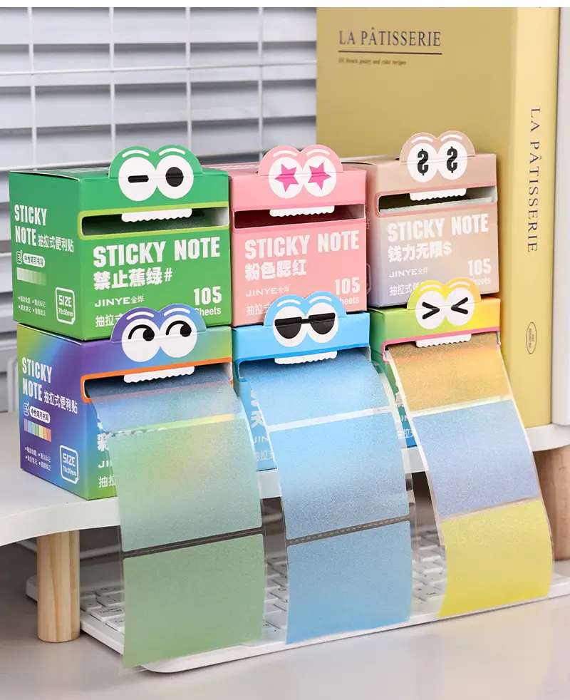 Gradient Pull-Out Dopamine Sticky Notes, Transparent Frosted Pearlescent Material, High-Looking Sticky Notes That Can Be Peeled Off Without Leaving Traces — feature 19