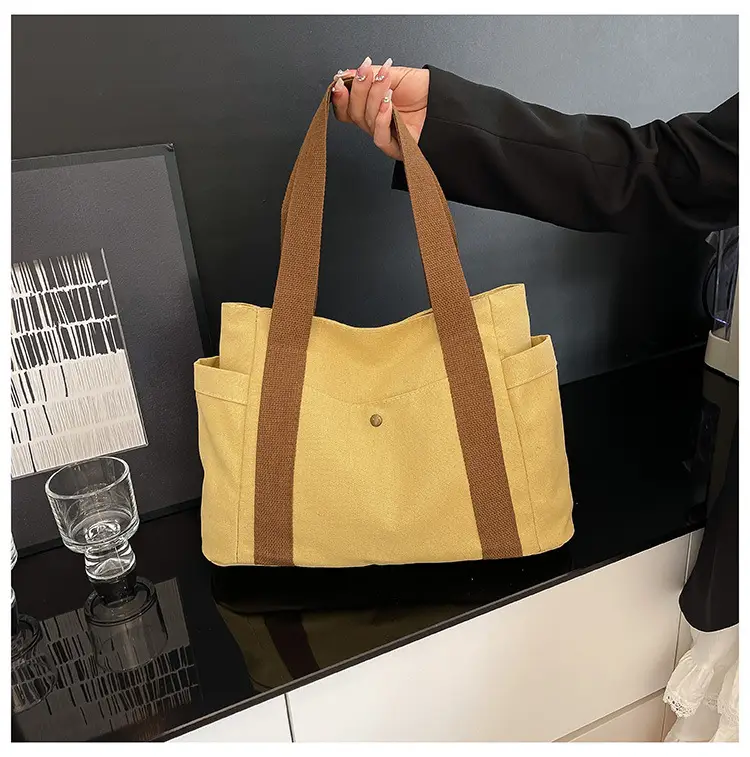 White Canvas Tote Bag for Office & Casual Use — feature 18