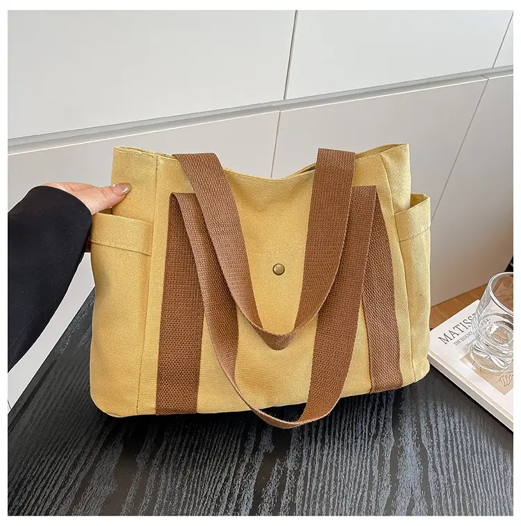 White Canvas Tote Bag for Office & Casual Use — feature 21