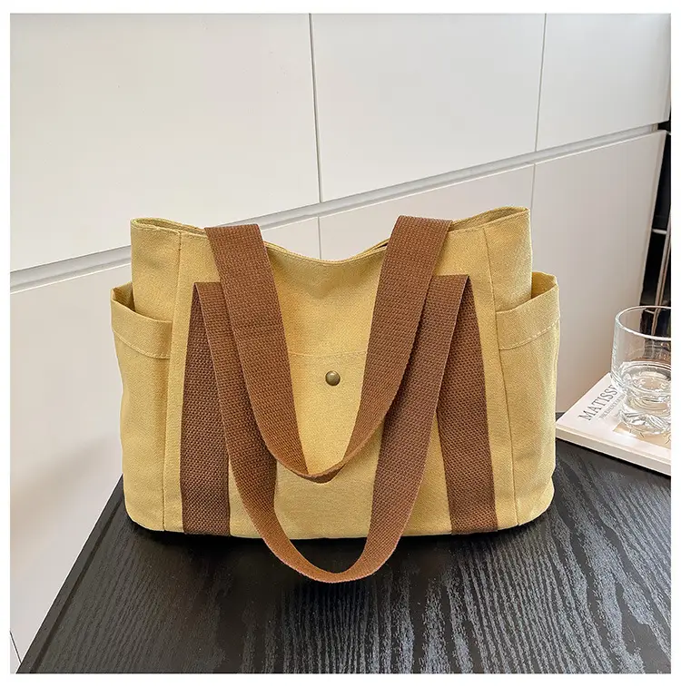 White Canvas Tote Bag for Office & Casual Use — feature 22
