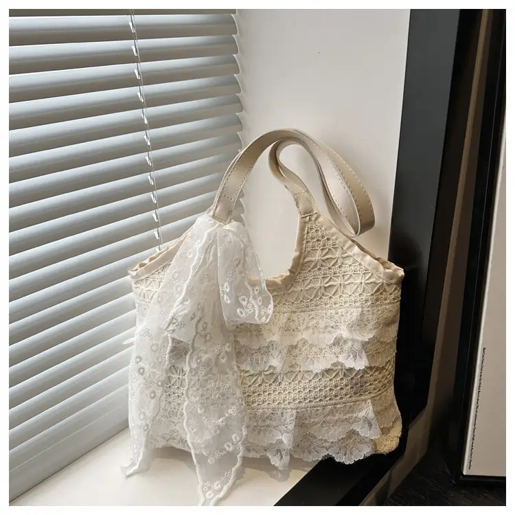 Lace Hollow Woven Shoulder Bag for Women — feature 17