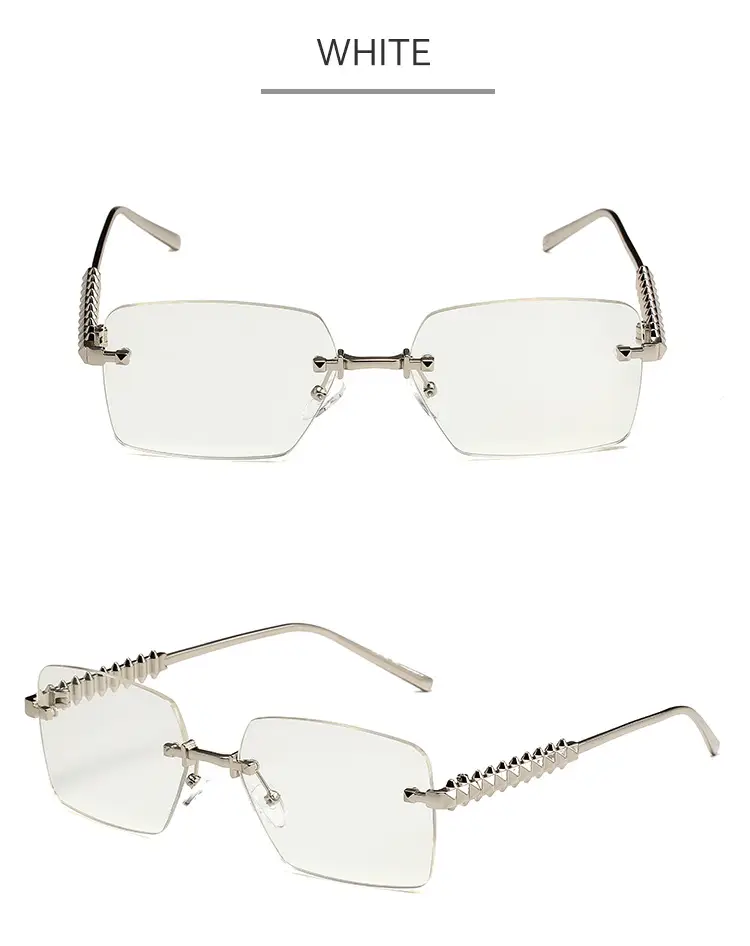 Retro Chain Sunglasses Gold Rim Purple Lens — feature 16