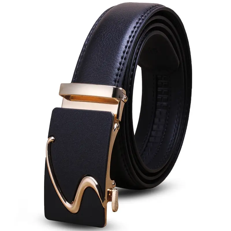 Men's Black Leather Belt with Chrome Buckle - Image 13