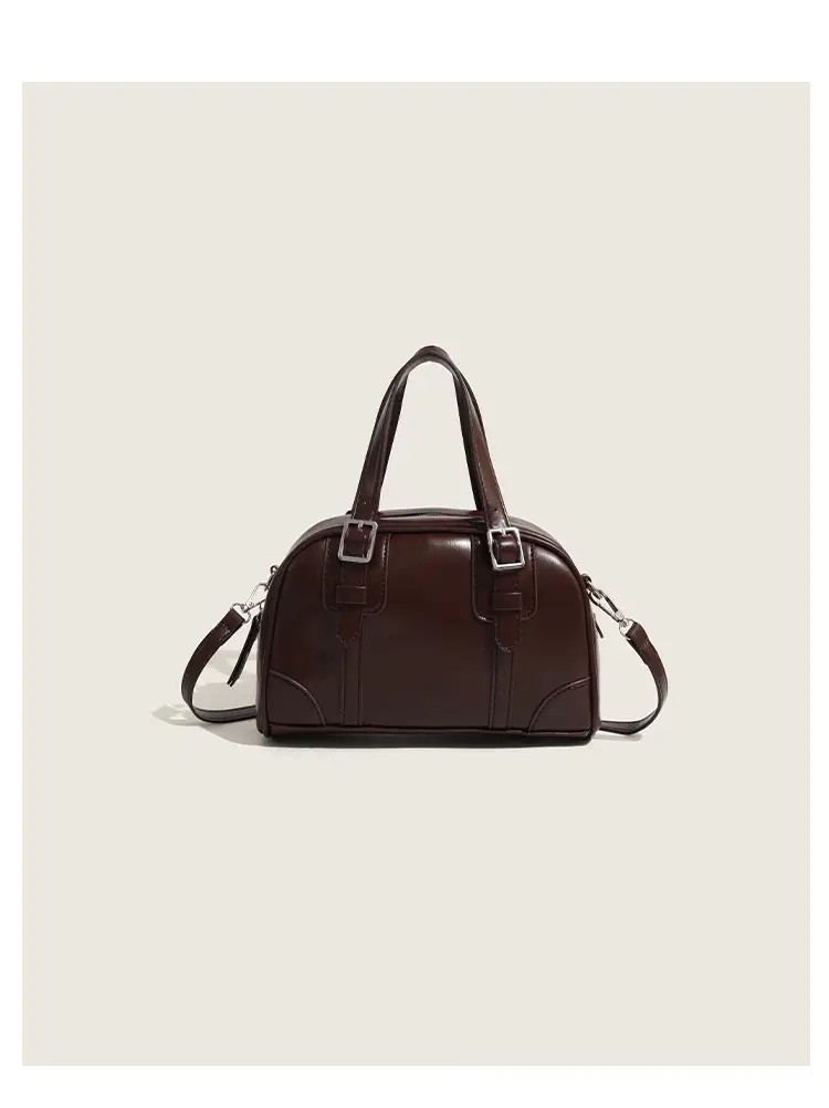 2025 Korean Retro Handbag Brown Leather Crossbody — feature 13