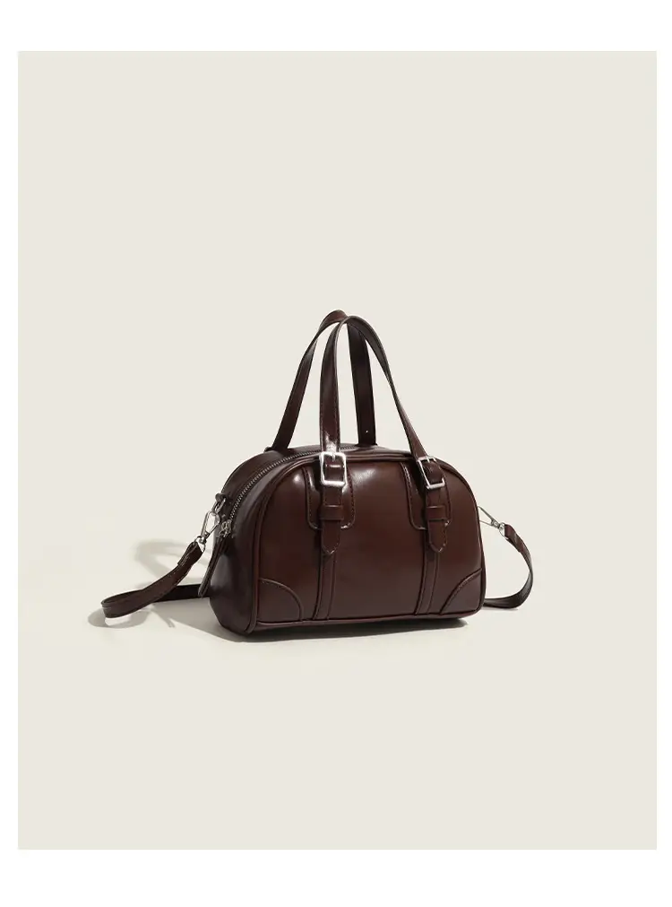 2025 Korean Retro Handbag Brown Leather Crossbody — feature 14