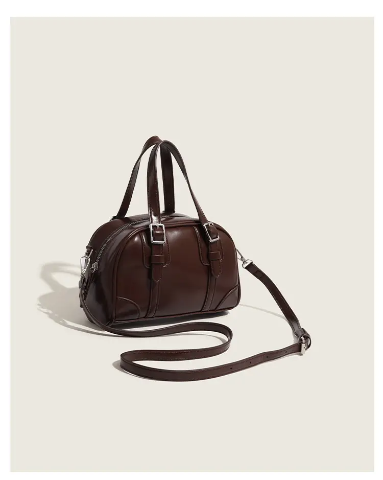 2025 Korean Retro Handbag Brown Leather Crossbody — feature 15