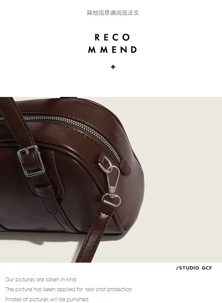 2025 Korean Retro Handbag Brown Leather Crossbody — feature 2