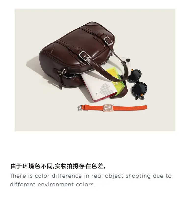 2025 Korean Retro Handbag Brown Leather Crossbody — feature 8