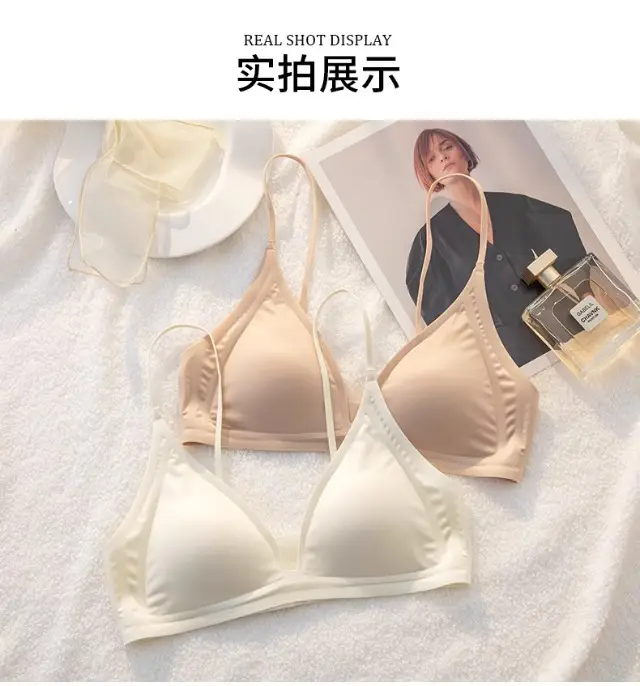 Original French-Style Triangle Cup Bra for Women with Large Busts, Designed to Appear Smaller, Thin Strapless Dress-Specific Thin Breathable Bra — feature 15