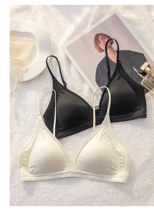 Original French-Style Triangle Cup Bra for Women with Large Busts, Designed to Appear Smaller, Thin Strapless Dress-Specific Thin Breathable Bra — feature 18