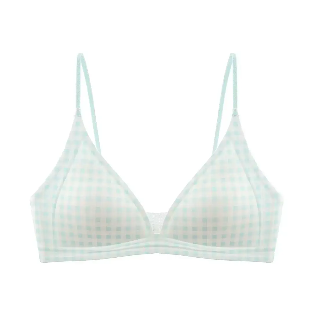 Original French-Style Triangle Cup Bra for Women with Large Busts, Designed to Appear Smaller, Thin Strapless Dress-Specific Thin Breathable Bra