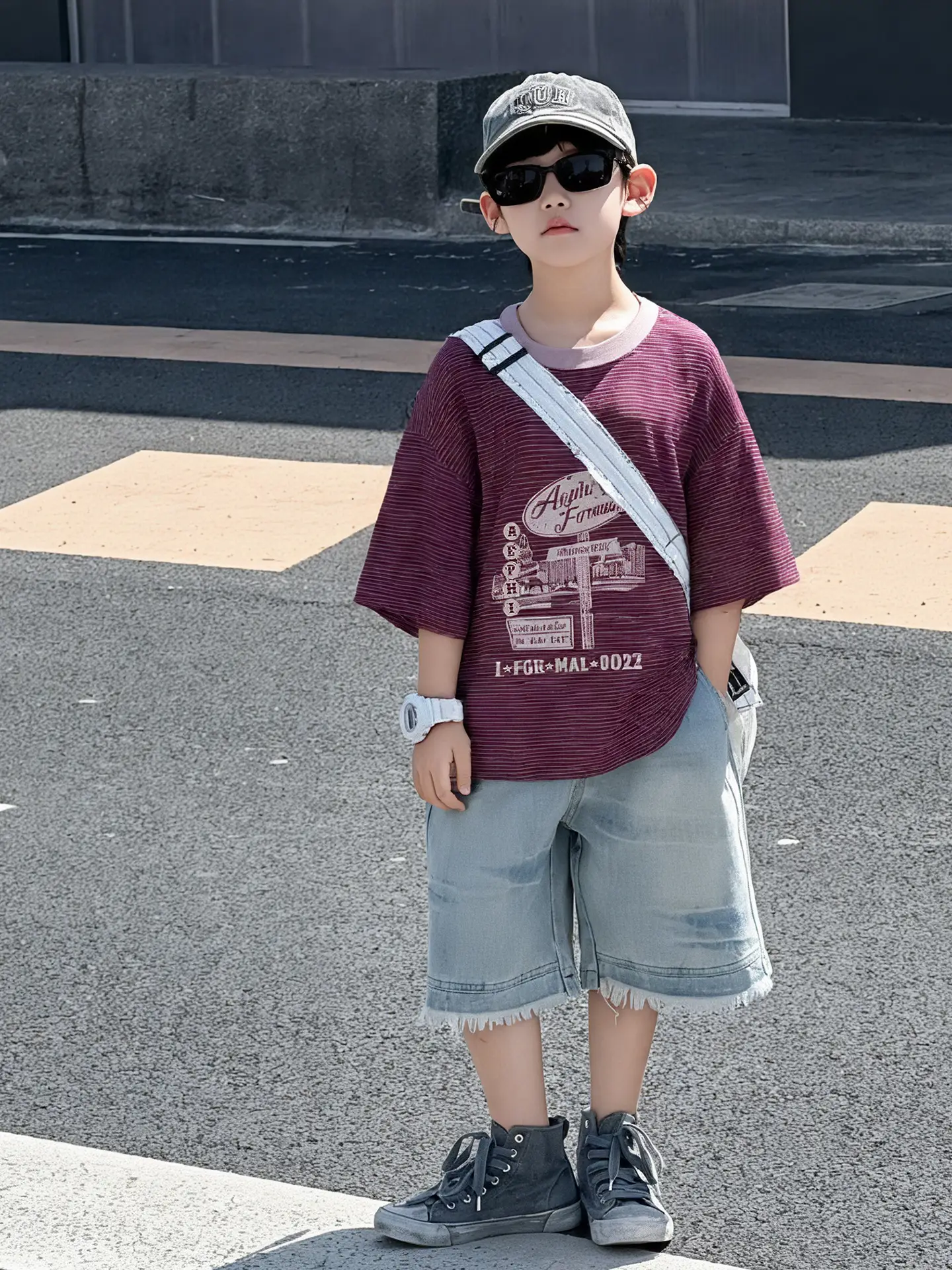 Boys Purple Graphic Short Sleeve T-Shirt Set 2025 β feature 13