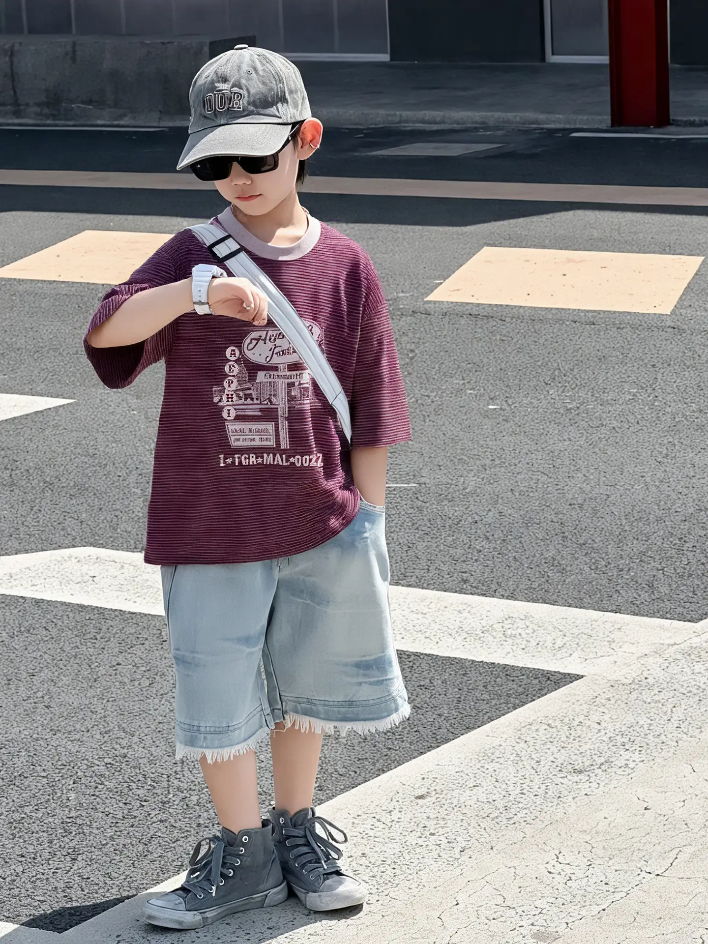 Boys Purple Graphic Short Sleeve T-Shirt Set 2025 β feature 14