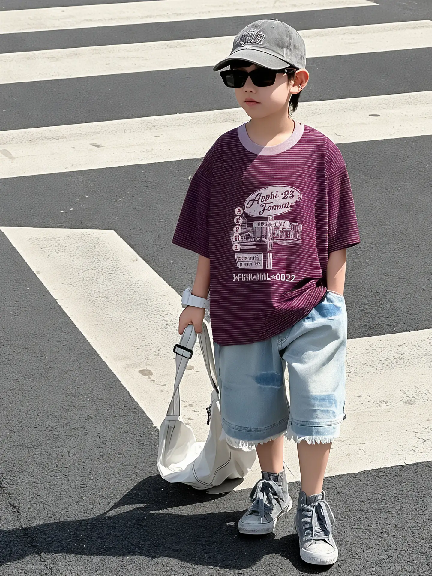 Boys Purple Graphic Short Sleeve T-Shirt Set 2025 β feature 15