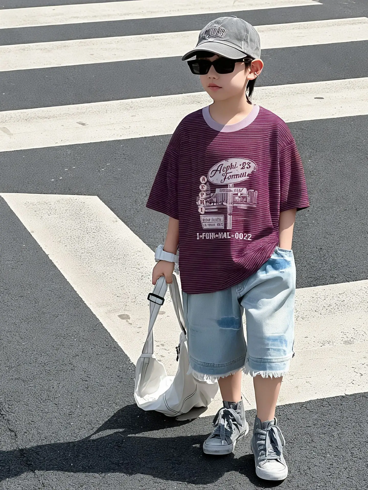 Boys Purple Graphic Short Sleeve T-Shirt Set 2025 β feature 18