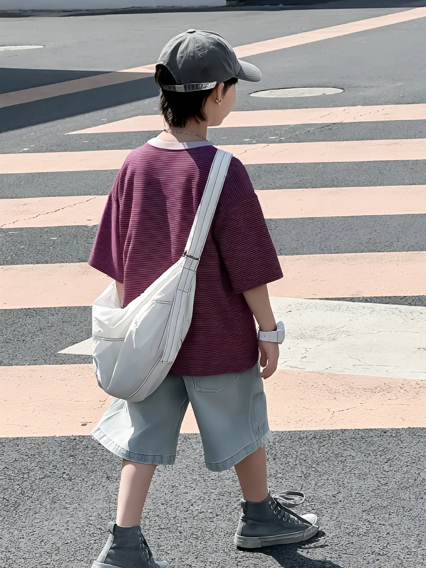 Boys Purple Graphic Short Sleeve T-Shirt Set 2025 β feature 7
