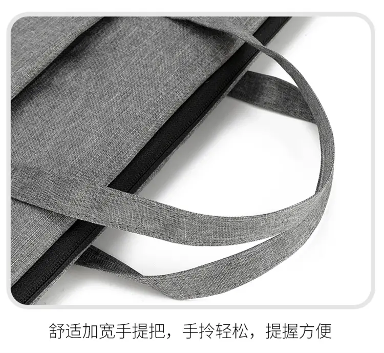Grey Zipper Student Computer Bag Waterproof Large Capacity — feature 11
