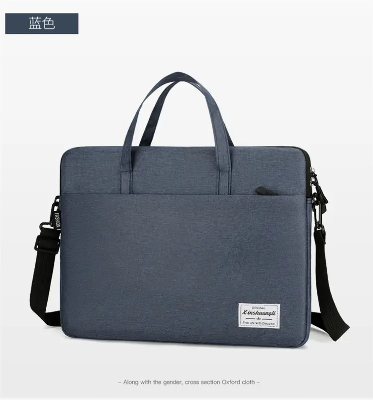 Grey Zipper Student Computer Bag Waterproof Large Capacity — feature 16