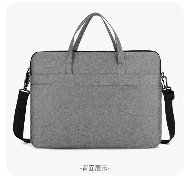 Grey Zipper Student Computer Bag Waterproof Large Capacity — feature 20