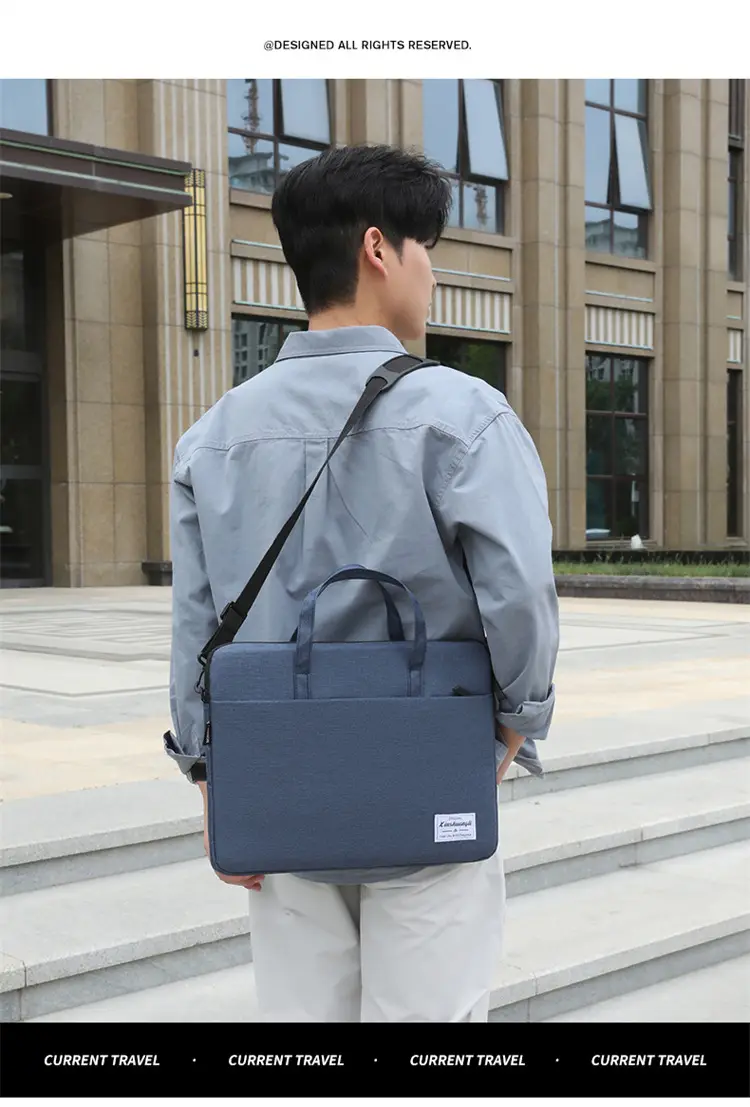 Grey Zipper Student Computer Bag Waterproof Large Capacity — feature 22