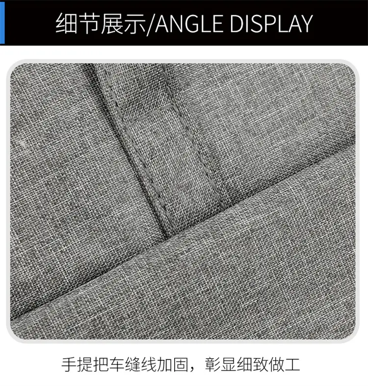 Grey Zipper Student Computer Bag Waterproof Large Capacity — feature 8