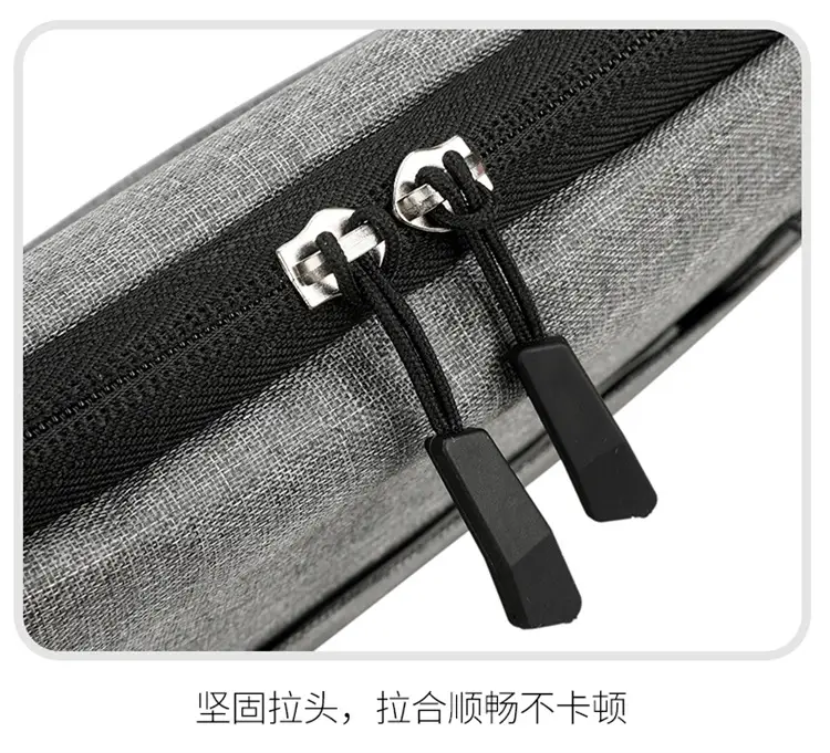 Grey Zipper Student Computer Bag Waterproof Large Capacity — feature 9