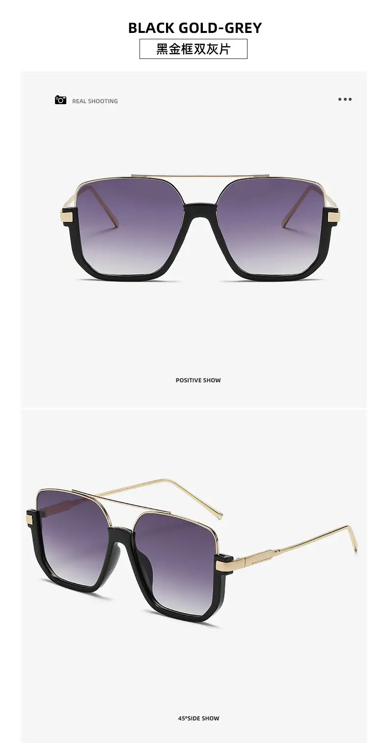 Korean Style UV400 Sunglasses Black Brown β feature 10