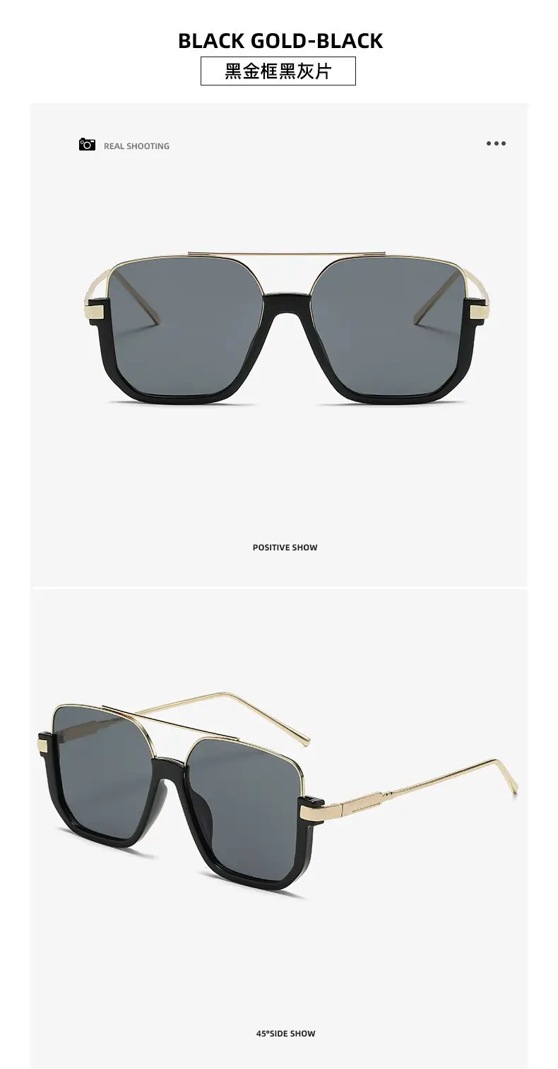 Korean Style UV400 Sunglasses Black Brown β feature 11