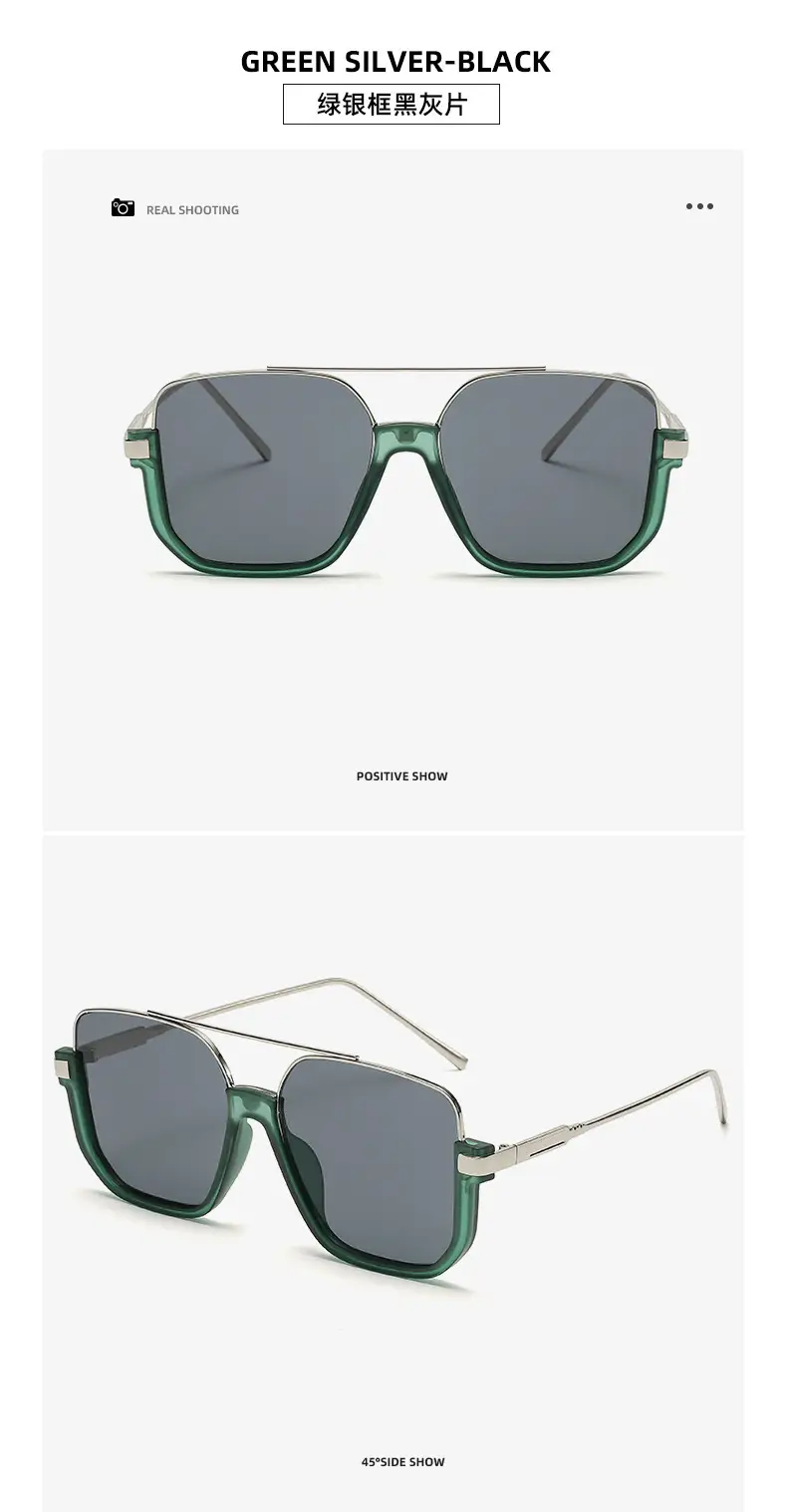 Korean Style UV400 Sunglasses Black Brown β feature 12