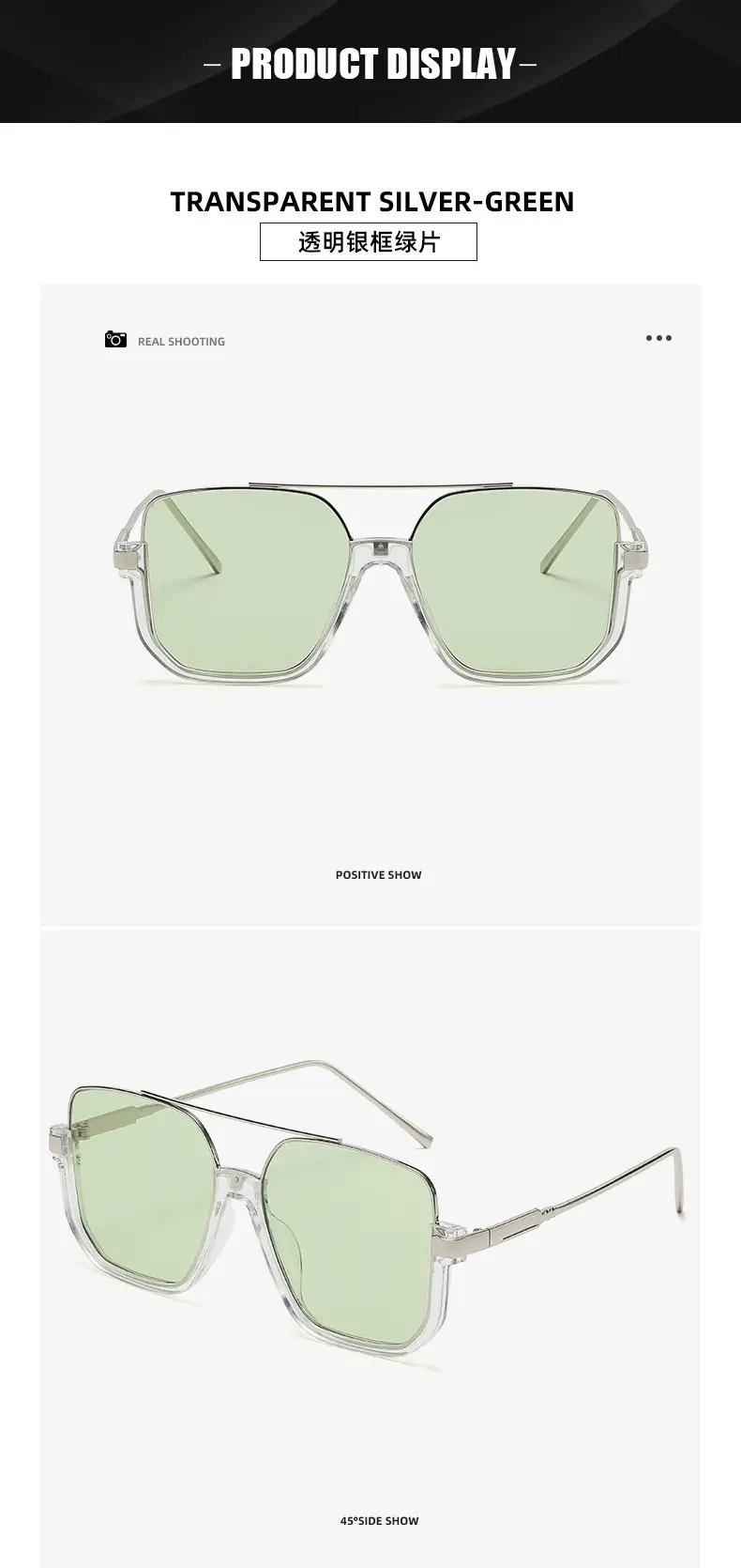 Korean Style UV400 Sunglasses Black Brown β feature 7