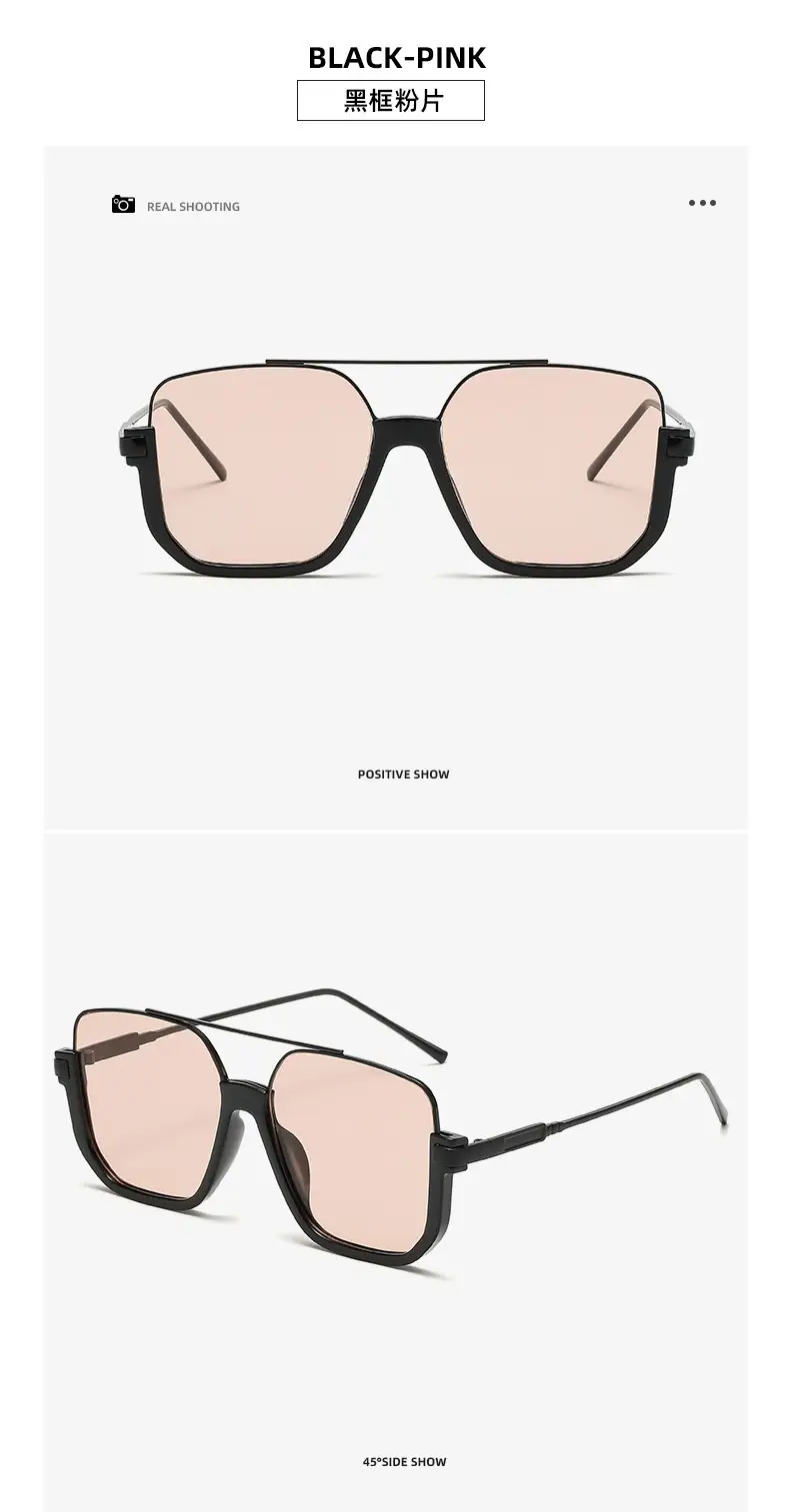Korean Style UV400 Sunglasses Black Brown β feature 8