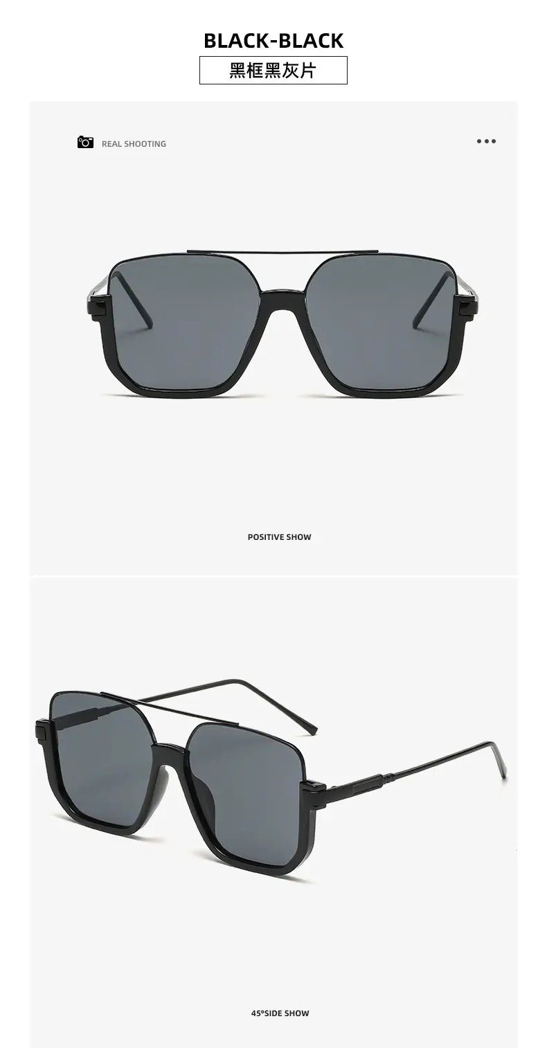 Korean Style UV400 Sunglasses Black Brown β feature 9