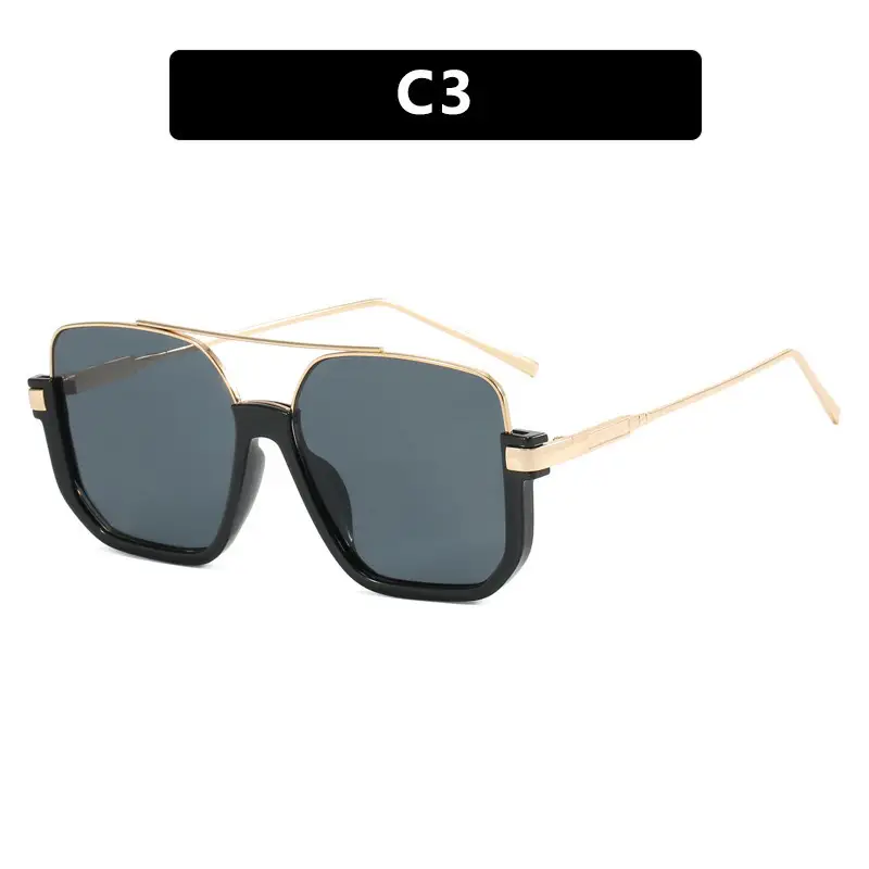 Korean Style UV400 Sunglasses Black Brown