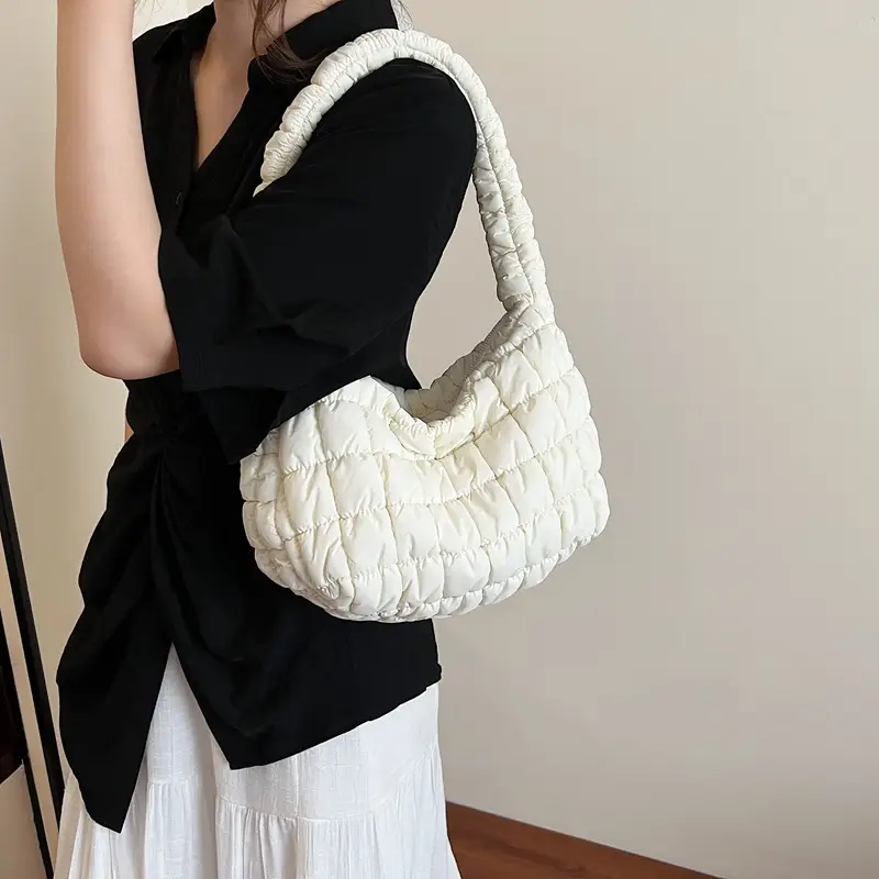 Pink Rhombus Quilted Handbag for Women - Image 7