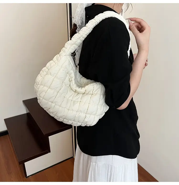 Pink Rhombus Quilted Handbag for Women — feature 24