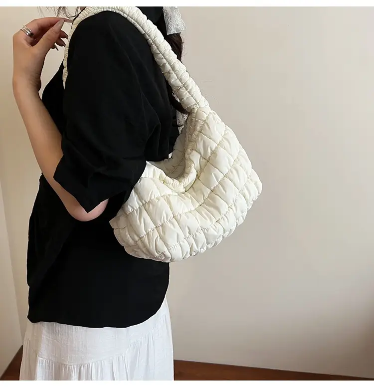 Pink Rhombus Quilted Handbag for Women — feature 25