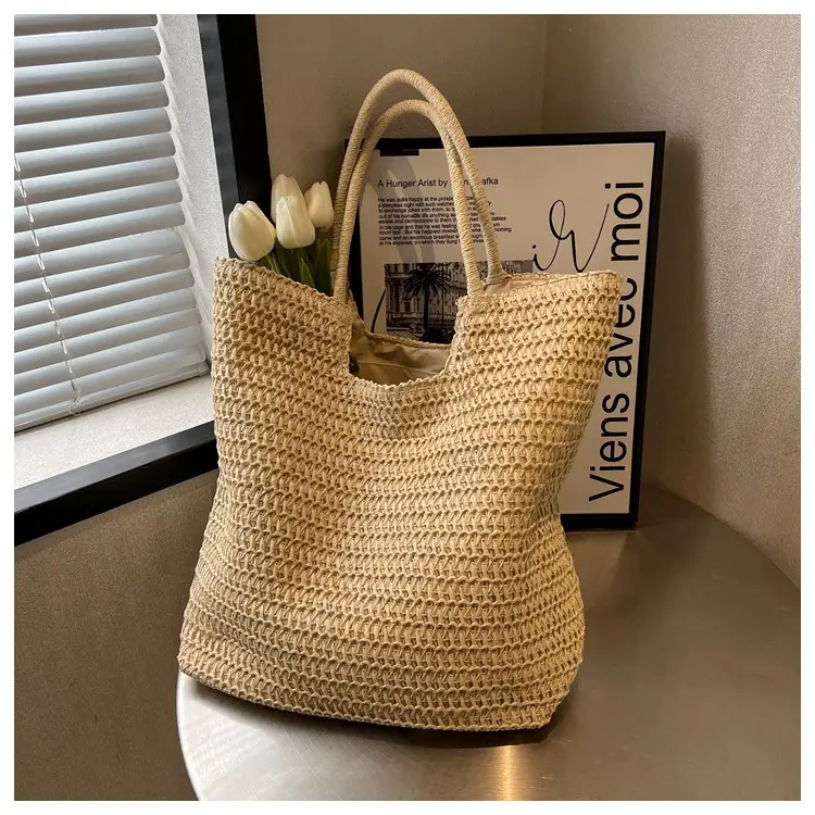 New Summer Straw Shoulder Bag Large Capacity Women - Image 3