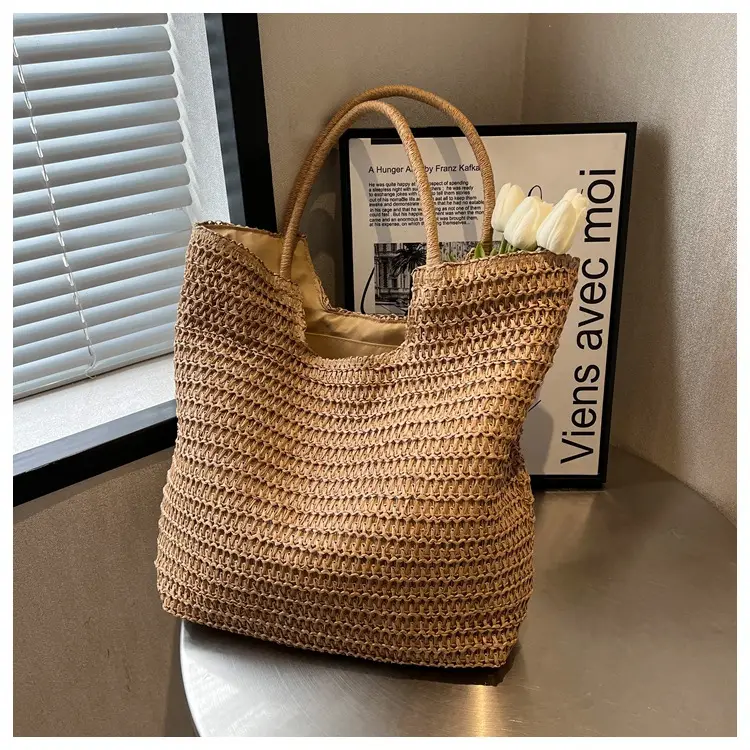 New Summer Straw Shoulder Bag Large Capacity Women - Image 4