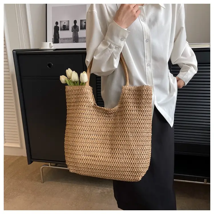 New Summer Straw Shoulder Bag Large Capacity Women - Image 5
