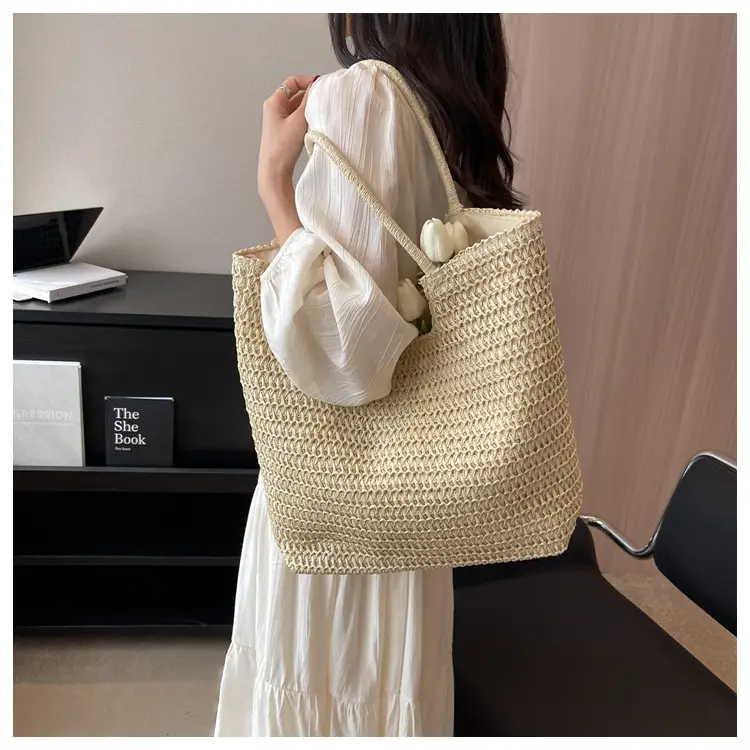 New Summer Straw Shoulder Bag Large Capacity Women — feature 34